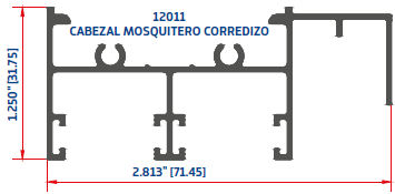 CABEZAL MOSQUITERO CORREDIZO