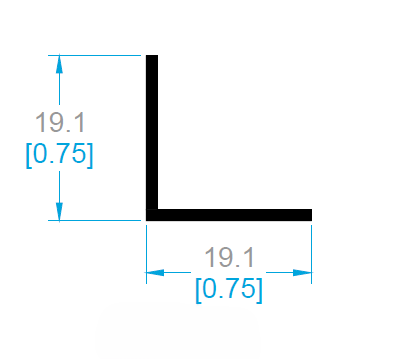 ÁNGULO DE 3/4" X 0.050"