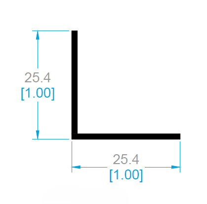 ÁNGULO DE 1" X 0.050