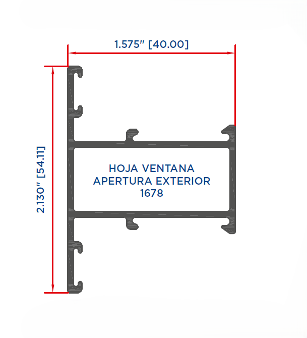 HOJA VENTANA APERTURA EXTERIOR