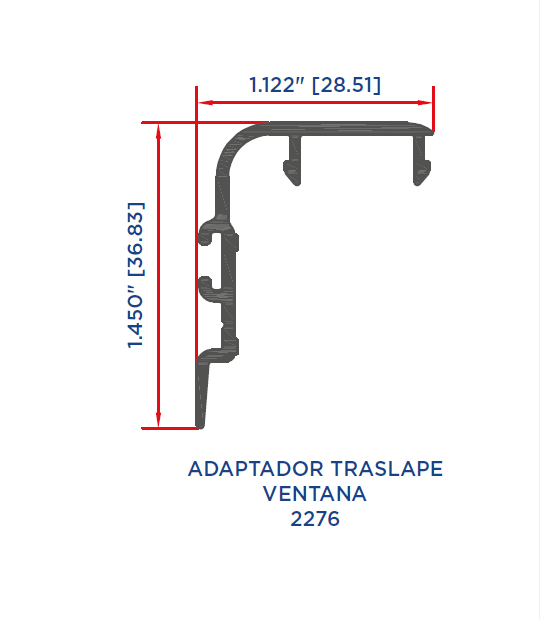 ADAPTADOR TRASLAPE VENTANA