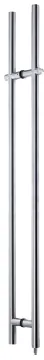 JALADERA TIPO H DE 150 CON CERRADURA ACERO INOX SATIN