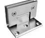 BISAGRA MURO A CRISTAL DESFASADA ACERO INOX SATIN