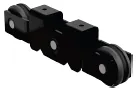 CARRETILLA TANDEM PARA LINEA EUROPEA RODAJA DE NYLON PARA 3"