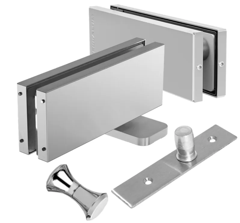 KIT DE INSTALACION CHAMELA P/PUERTA CRISTAL TEMP SATIN