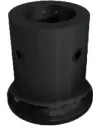 OXFORD CONECTOR MURO-TUBO BASE RECTA 19mm NEGRO