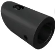 OXFORD CONECTOR FIJO A 45° MURO-TUBO NEGRO