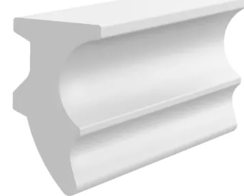 PERFIL DE VINIL EXT VH-104 10.0mm NEGRO