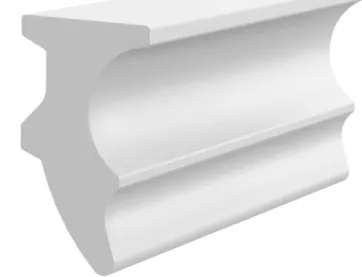 PERFIL DE VINIL EXT VH-104 11.0mm NEGRO
